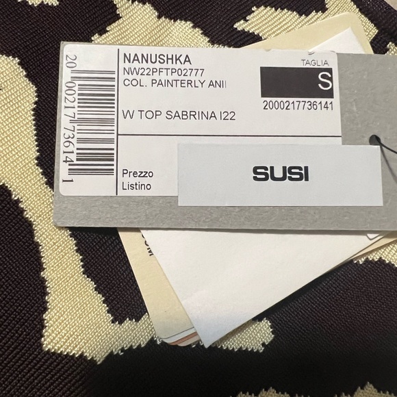 Nanushka Sabrina Animal-Printed Cropped Tank Top - S - Picture 2 of 5